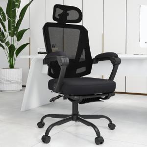 Ergonomic Office Chair with Footrest, High Back Swivel Mesh Desk Chair, Big a...