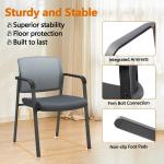 Ergonomic Mesh Back Stackable Chairs with Armrests