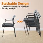 Ergonomic Mesh Back Stackable Chairs with Armrests