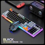 Ergonomic Gaming Keyboard and Mouse Combo with RGB LED