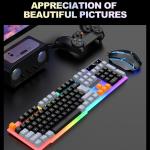 Ergonomic Gaming Keyboard and Mouse Combo with RGB LED