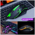 Ergonomic Gaming Keyboard and Mouse Combo with RGB LED