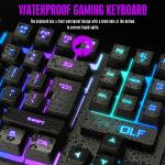 Ergonomic Gaming Keyboard and Mouse Combo with RGB LED