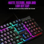 Ergonomic Gaming Keyboard and Mouse Combo with RGB LED