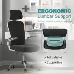 Mimoglad Office Chair, Comfy Desk Chair - High Back Ergonomic Computer Chair with Adjustable Lumbar Support & Headrest, Flip-up Armrests for Guitar Playing, Swivel Task Chair for Home and Office