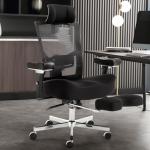 Big and Tall Office Chair 700lbs with Ergonomic W Wide Thick Seat Cushion, Oversized Mesh Desk Chair with Adjustable Lumbar for Heavy People, Computer Chair with 4D Armrest Footrest Headrest