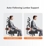 Newtral Office Chair Ergonomic - Home Office Desk Chair, Big and Tall Office Chair, Auto-Following Lumbar Support for Back Pain, Adjustable Seat Depth and Height (No Footrest, Black)