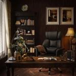 Ergonomic Office Chair with Footrest, Criss Cross Legged Desk Chair with Flip-Up Arms, Wider Thicker Spring Seat, Lumbar Pillow, Pet-Friendly, 500LBS Big and Tall Heavy-Duty Executive Leather Chair