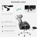 Big and Tall Office Chair 700lbs with Ergonomic W Wide Thick Seat Cushion, Oversized Mesh Desk Chair with Adjustable Lumbar for Heavy People, Computer Chair with 4D Armrest Footrest Headrest