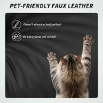 HOMCOM Massage Office Chair with 6 Vibration Points, Pet-Friendly Faux Leather, Reclining Desk Chair with Lumbar Support, Footrest, Adjustable Height, Swivel Wheels, Remote, Black