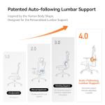 Newtral Office Chair Ergonomic - Home Office Desk Chair, Big and Tall Office Chair, Auto-Following Lumbar Support for Back Pain, Adjustable Seat Depth and Height (No Footrest, Black)