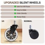 E-Motie Home Office Desk Chair, Ergonomic High Back Leather Computer Chair with Lumbar Support, Adjustable Height & Recline, Swivel Executive Office Chair with Armrests and Rubber Casters, Blue