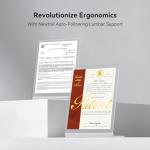 Newtral Office Chair Ergonomic - Home Office Desk Chair, Big and Tall Office Chair, Auto-Following Lumbar Support for Back Pain, Adjustable Seat Depth and Height (No Footrest, Black)