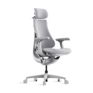 LiberNovo Dynamic Ergonomic Office Chair - Comfy Adjustable Desk Chair with Adaptive Lumbar Support, 160° Recline & Built-in Spine Stretch for Back Comfort, Home Office Long Hours Use, Gray+45cm