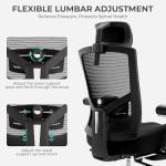 Big and Tall Office Chair 700lbs with Ergonomic W Wide Thick Seat Cushion, Oversized Mesh Desk Chair with Adjustable Lumbar for Heavy People, Computer Chair with 4D Armrest Footrest Headrest