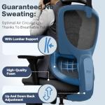 Ergonomic Office Chair, High Back Desk Chair with 4D Armrests, 135° Reclining Swivel Chair with 3-Level Tilt Lock, 2D Headrest & Sliding Seat, Dual Back Support, Adjustable Lumbar, Heavy Duty 1600 lbs