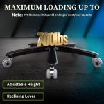 700lbs Big and Tall Office Chair for Heavy People with 5D Flip Armrests Heavy Duty Executive Chair with Adjustable Lumbar Support, Metal Base, Rubber Caster Wheels, Wide Seat for Sitting All Day