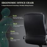700lbs Big and Tall Office Chair for Heavy People with 5D Flip Armrests Heavy Duty Executive Chair with Adjustable Lumbar Support, Metal Base, Rubber Caster Wheels, Wide Seat for Sitting All Day
