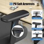 ZZH Ergonomic Office Chair with Footrest – Adjustable Lumbar Support, 3D Armrests & Headrest, Wide-Seat High-Back Mesh Computer Chair with Casters, Suitable for Home & Office, Black