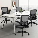 KLASIKA Desk Chairs with Wheels, Ergonomic Mesh Office Chair Adjustable Height and Swivel Lumbar Support Home Office Chair with Flip Up Armrests, Set of 16