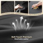 Ergonomic Office Chair with Footrest, Criss Cross Legged Desk Chair with Flip-Up Arms, Wider Thicker Spring Seat, Lumbar Pillow, Pet-Friendly, 500LBS Big and Tall Heavy-Duty Executive Leather Chair