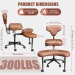 Meditation Cross Legged Chair,ADHD Chair with Height Adjustable Backrest,4" Extra-Thick Seat Cushion,360 Degree Rotation for Home Offices, Flexible Design for Fidgety Sitters,Black