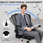 KLASIKA Desk Chairs with Wheels, Ergonomic Mesh Office Chair Adjustable Height and Swivel Lumbar Support Home Office Chair with Flip Up Armrests, Set of 16