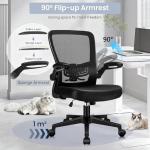 KLASIKA Desk Chairs with Wheels, Ergonomic Mesh Office Chair Adjustable Height and Swivel Lumbar Support Home Office Chair with Flip Up Armrests, Set of 16