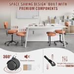 Meditation Cross Legged Chair,ADHD Chair with Height Adjustable Backrest,4" Extra-Thick Seat Cushion,360 Degree Rotation for Home Offices, Flexible Design for Fidgety Sitters,Black