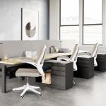 Ergonomic Office Chair with Adjustable Lumbar Support & Flip-Up Armrests - High Back Computer Desk Chair with Thickened Seat Cushion, Rolling Wheels for Home/Office Study Work (08khaki)