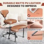 Meditation Cross Legged Chair,ADHD Chair with Height Adjustable Backrest,4" Extra-Thick Seat Cushion,360 Degree Rotation for Home Offices, Flexible Design for Fidgety Sitters,Black