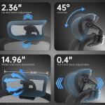 500lbs Big and Tall Office Chair, Heavy Duty Desk Chair with Adjustable Lumbar Support, PU Leather Ergonomic Executive Computer Chair with 3D Flip Arms, Mesh High Back and Headrest