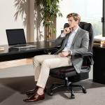 Big and Tall Office Chair Executive Chairs with Adjustable Armrests and Lumbar Support Ergonomic High Back Gaming Chair Computer Chair (Black, Oversized)