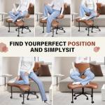 Meditation Cross Legged Chair,ADHD Chair with Height Adjustable Backrest,4" Extra-Thick Seat Cushion,360 Degree Rotation for Home Offices, Flexible Design for Fidgety Sitters,Black