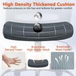 CLATINA Ergonomic Office Desk Chair - Mesh Office Chair with Adjustable Lumbar Support, Rolling Comfortable Computer Task Chairs with Arms for Home Conference-Gray, 6 Pack