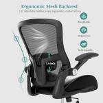 Office Chair 400lbs, Big and Tall Heavy Duty Desk Chair with Wide 3D Modeling Foam Seat, Ergonomic Computer Chair for Heavy People, Adjustable Lumbar Support and Arms