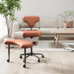 Meditation Cross Legged Chair,ADHD Chair with Height Adjustable Backrest,4" Extra-Thick Seat Cushion,360 Degree Rotation for Home Offices, Flexible Design for Fidgety Sitters,Black