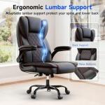 Big and Tall Office Chair Executive Chairs with Adjustable Armrests and Lumbar Support Ergonomic High Back Gaming Chair Computer Chair (Black, Oversized)