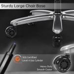 500lbs Big and Tall Office Chair, Heavy Duty Desk Chair with Adjustable Lumbar Support, PU Leather Ergonomic Executive Computer Chair with 3D Flip Arms, Mesh High Back and Headrest