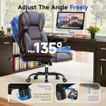 Big and Tall Office Chair Executive Chairs with Adjustable Armrests and Lumbar Support Ergonomic High Back Gaming Chair Computer Chair (Black, Oversized)