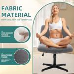 ESTRUCO Armless Home Office Chair Wide Comfy Criss Cross Desk Seat No Arml Computer Task Chair Vanity Chair,Height Adjustable