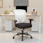 BestOffice Big and Tall Office Chair 400lbs Desk Chair Mesh Computer Chair with Lumbar Support Wide Seat Adjust Arms Rolling Swivel High Back Task Executive Ergonomic Chair for Home Office, White
