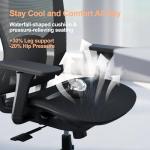 Office Chair Ergonomic Desk Chair, 350 LBS Mesh Office Chair with Lumbar Support, Comfy Desk Chair with Wheels, Big and Tall Chair for Study Work Gaming (04black)