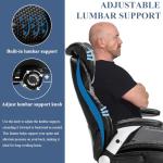 500LBS Big and Tall Office Chair, Heavy Duty Office Chair for Heavy People Computer Task Chair with Adjustable Headrest and Lumbar Support, Home Office Desk Chairs with Flip-up Armrests, Black