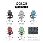 Ergohuman2 EHP2-HAM-DR-GF-BK(PU) 445411 Office Chair with Headrest, Elevation Type, Memory Locking Function, Elastomeric Mesh, PU Caster, Pro High Type, Frame: Gray, Mesh: Black