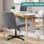 ESTRUCO Armless Home Office Chair Wide Comfy Criss Cross Desk Seat No Arml Computer Task Chair Vanity Chair,Height Adjustable
