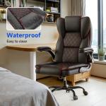 Big and Tall Office Chair Executive Chairs with Adjustable Armrests and Lumbar Support Ergonomic High Back Gaming Chair Computer Chair (Black, Oversized)