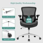 Office Chair 400lbs, Big and Tall Heavy Duty Desk Chair with Wide 3D Modeling Foam Seat, Ergonomic Computer Chair for Heavy People, Adjustable Lumbar Support and Arms