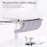 Ergonomic Office Chair with Footrest, High Back Computer Office Chair with Dynamic Lumbar Support, 2D Headrest, 2D Armrest, Sponge Seat, Mesh Home Office Desk Chair for Adults, Purple