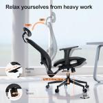 Office Chair Ergonomic Desk Chair, 350 LBS Mesh Office Chair with Lumbar Support, Comfy Desk Chair with Wheels, Big and Tall Chair for Study Work Gaming (04black)